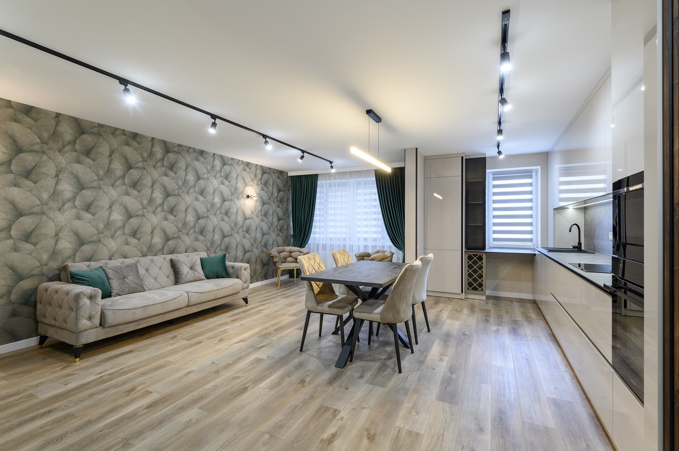 living hall reflective floor