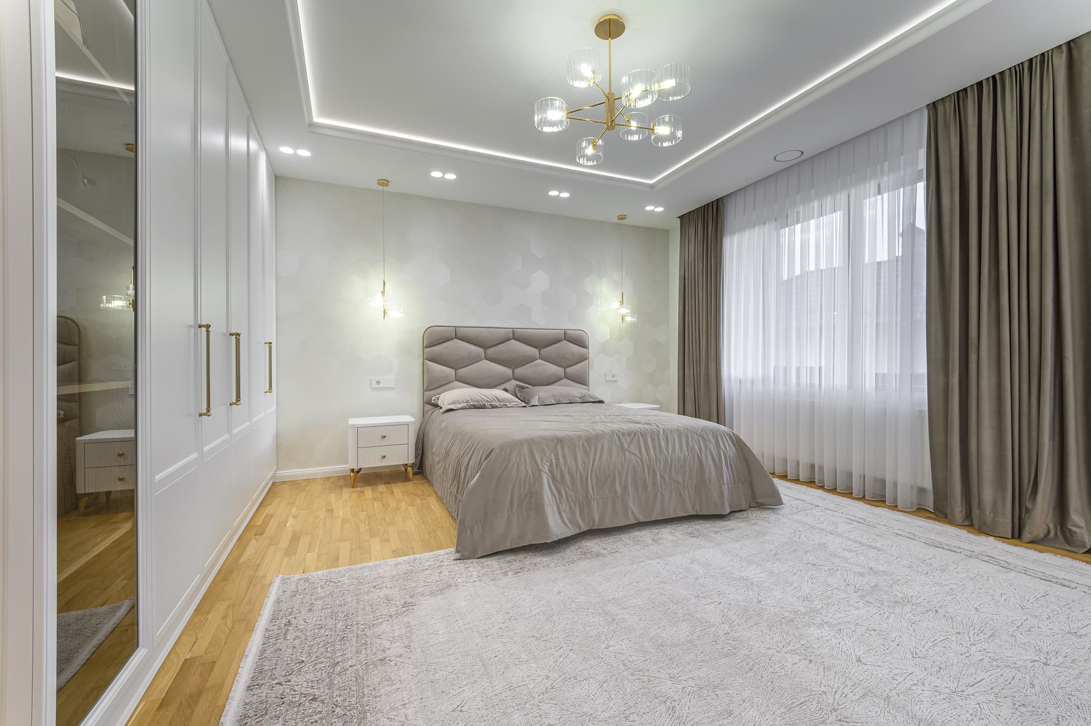 private bedroom cozy grey tones