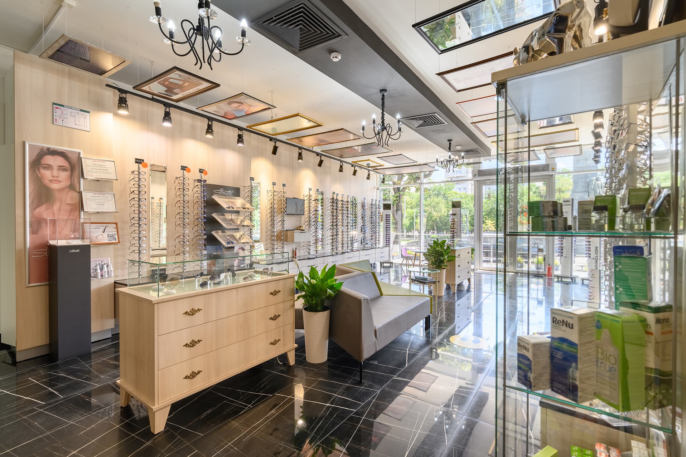 commercial showroom black gloss